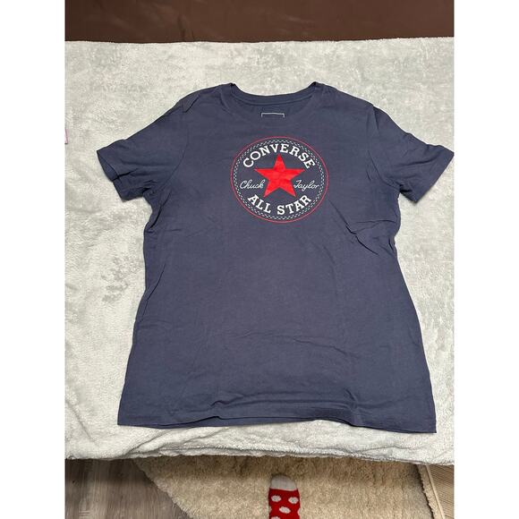 Converse Tops - Converse Navy Blue/Red/White Size: Classic Fit Large T-shirt